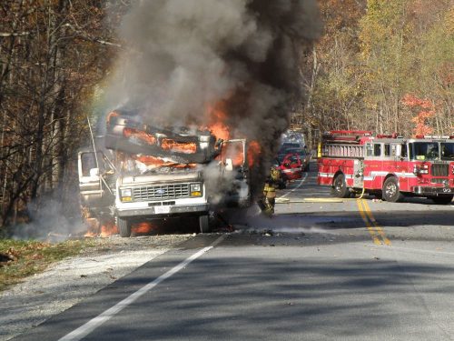 Tuesday Afternoon Fire Near Wintergreen Entrance Slowed Traffic