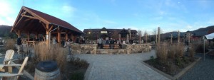 Photo By Yvette Stafford  : Since the early days when DBBC began, the entire landscape has been expanded wich now includes an outdoor kitchen, bar and seating area around a firepit. 