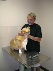 Dr. Steve Lotz with one of his many pet patients back in July of 2005 Wintergreen Animal Hospital that he owned for a number of years. 