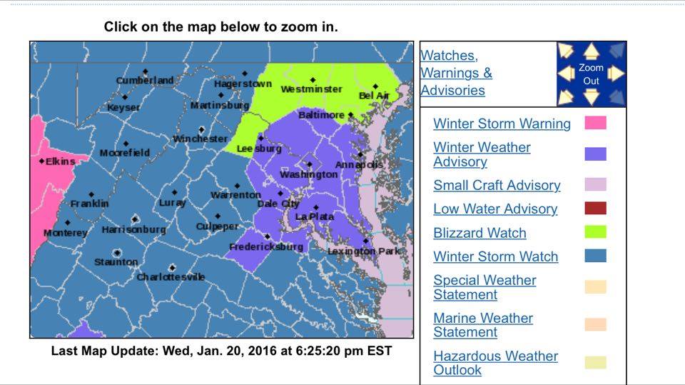 ALERT: Winter Storm Watch To Begin Friday Morning For  Blue Ridge & Surrounding Areas