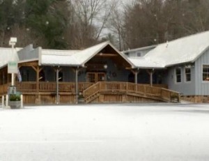 Photo Courtesy Of Janice Hopkins : Ligt snow showers began falling around 8:30 AM Monday - January 4, 2016 across the Central Virginia Blue Ridge. The Montebello Country Store in SW Nelson County has a light dusting of snow around 9:15 AM. 