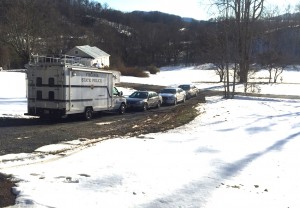 A Virginia State Police criminal investigation unit and local Nelson sheriff's units on the scene where the shooting took place earlier on Friday January 29, 2016. The shooting took place on River Field Farm Lane off of Route 6 River Road. 