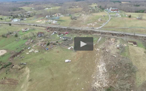 Aerial Drone Footage Of Destruction From Deadly Appomattox Tornado