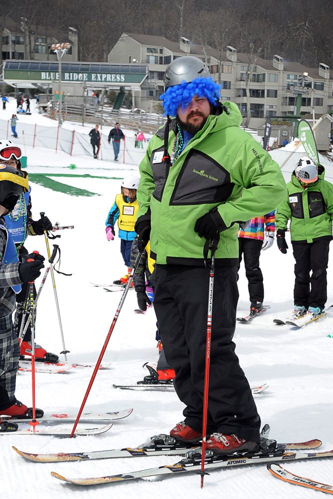 Folks broke out their Mardi Gras best as part of the annual slopeside parade put on by Wintergreen Adaptive Sports. 