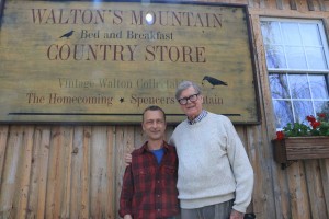 ©2014-2016 Blue Ridge Life Magazine : Photo By Woody Greenberg : Schuyler, Virginia Native and Waltons TV Show creator Earl Hamner, Jr (right) passed away Thursday afternoon at 12:20 PDT in California. He's seen in this 2014 photo with Waltons' Mountain B & B owner David Pounds during a visit to his hometown in East Nelson County. 