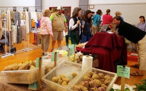 ©2016 Blue Ridge Life Magazine : Photo By Sarah Shelton : Folks gathered at the final indoor community market of this season held this past Saturday morning April 2, 2016. 
