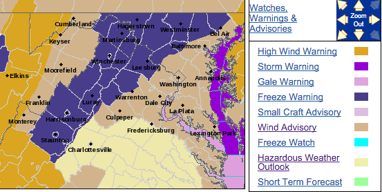 High Wind & Freeze Warnings In Effect Late Night Saturday Until Mid-Morning Sunday