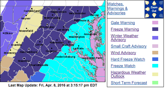 Freeze Warnings & Watches : ! EXPIRED !