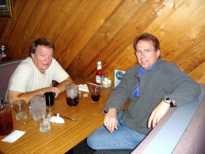 Doug Viar left and myself in a May 2007 photo at one of our favorite places to eat when I'd visit back in Tennessee. This was about 4 years before his sudden death. 