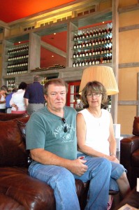 The late Doug Viar (left) and his wife Margaret during a visit they made to come see me and Yvette during the summer of 2007. We were visiting Veritas Vineyard and Winery that day, giving them the tour. 