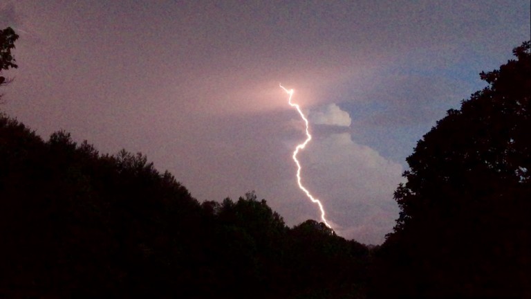 Thunderstorms Roll Through The Blue Ridge Thursday Evening  (Video)