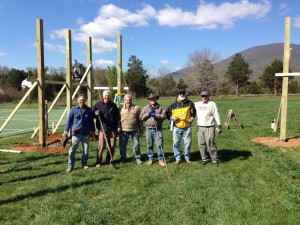 Photo courtesy pf RVCC: Volunteers began the process this week of what will eventually become the Blue Mountain Pavilion. 