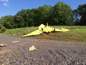 Photos via VSP: Two people were killed in this plane crash in Orange County, Virginia on Tuesday - May 24, 2016. 