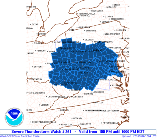 Severe Thunderstorm Watch – CANCELED
