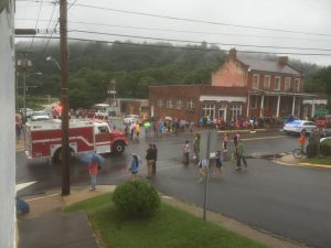 Photo courtesy of AJ Honeycutt III : In Lovingston, showers didn't dampen the spirits during the annual 4th of July parade. Though soggy, folks enjoyed the parade! - July 4, 2016 
