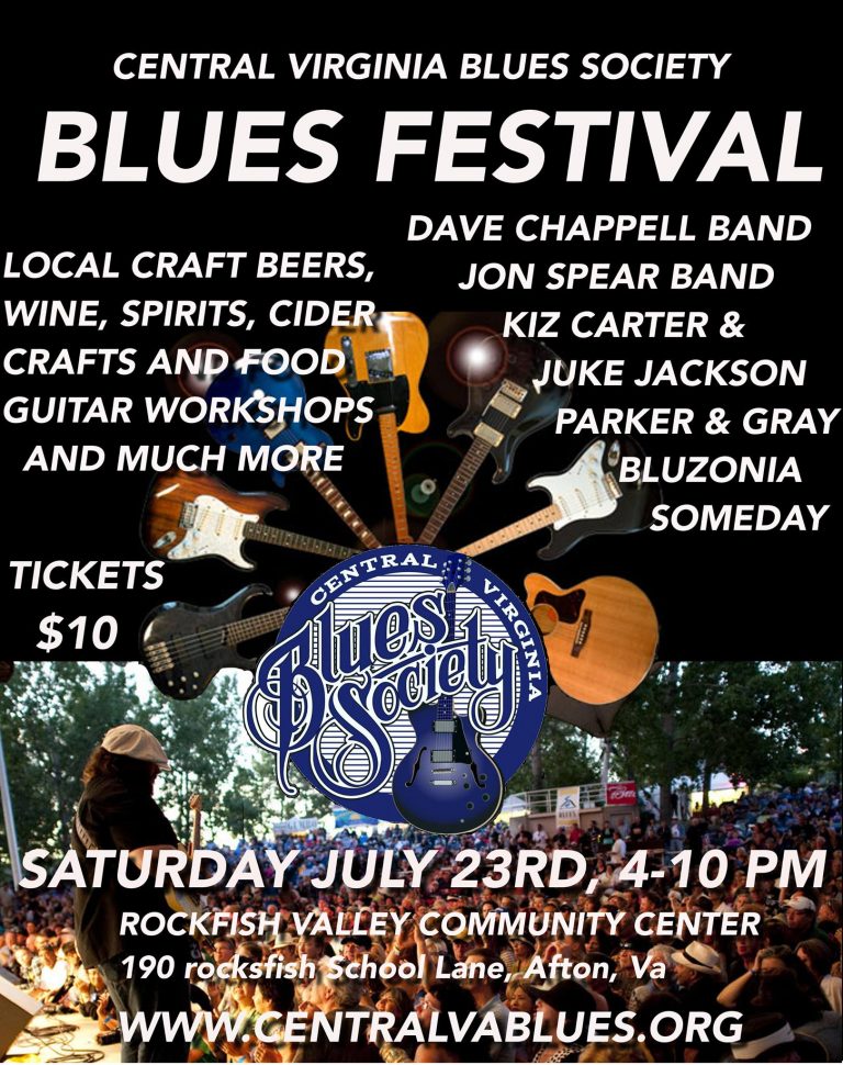 Central Virginia Blues Society  – Blues Festival This Weekend