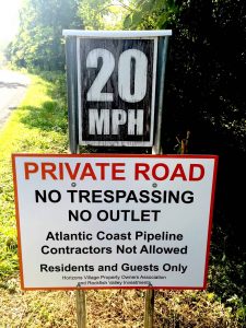©2016 Blue Ridge Life : Late last week this sign went up at the entrance to Horizons Village just south of Nellysford in Nelson County, Virginia. 
