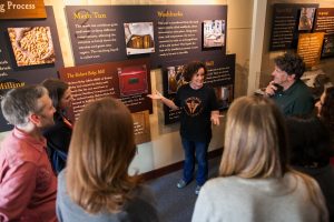 Photo by Tom Daly : patrons at Virginia Distillery Company in Lovingston, Virginia take a tour as part of The Virginia Whisky Experience.