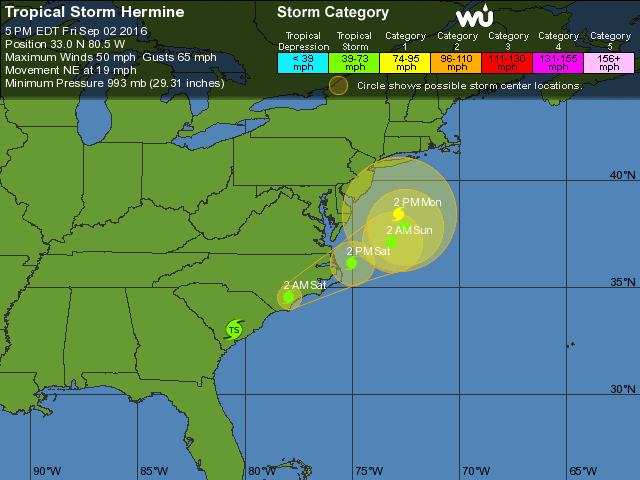 Hermine Not Expected To Impact Blue Ridge : Eastern Shore Area Significantly Affected