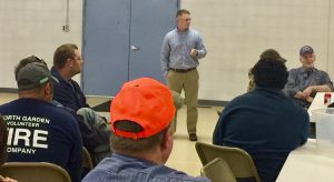 Andrew Pullen, an aid from U.S. Congressman Elect Tom Garrett's office was on hand  expressing the congressman's thanks for all of the efforts during the last week. Friday - November 25, 2016 - Lovingston, Virginia 