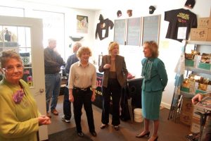 ©™2011-2016 Nelson County Life Magazine / Blue Ridge LIfe Magazine : Mary Wolf (center left) during the opening of their temporary location in May of 2011 as remodeling and construction was taking place on what's now the brewery's permanent home. 