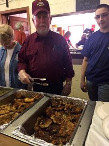Serving up the food at the Annual Chitterling Dinner this past Saturday - February 18, 2017 in Piney River. 