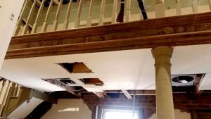 Another view of the inscription found during renovation in one of the courtrooms at the Nelson County Courthouse.