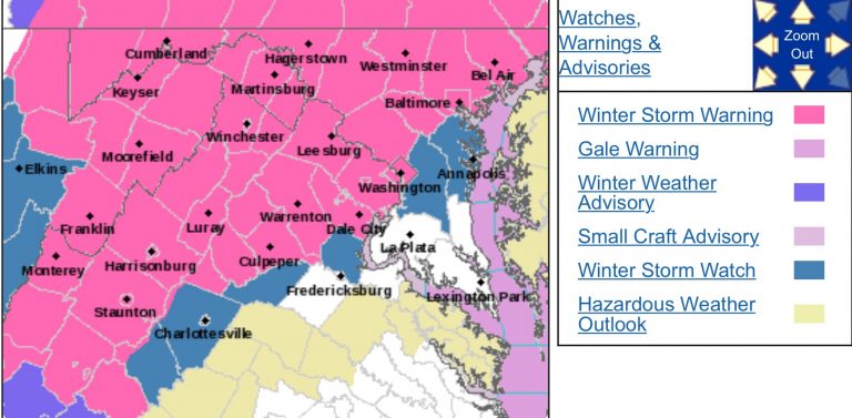 WINTER STORM WATCH / WARNING – Expanded : (Click into text for latest updates)