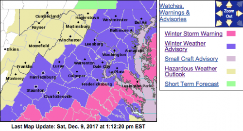 Winter Storm Warnings & Advisories  – Cancelled
