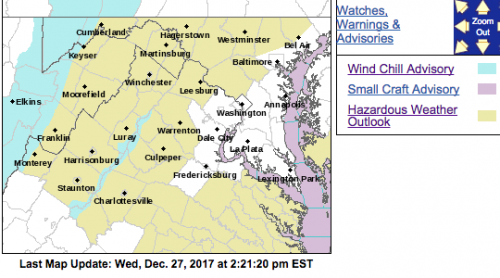 Wind Chill Advisory Overnight Wednesday For Mountains (EXPIRED)