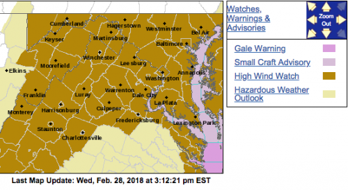 HIGH WIND WATCH : Upgraded to High Wind Warning (link in text)