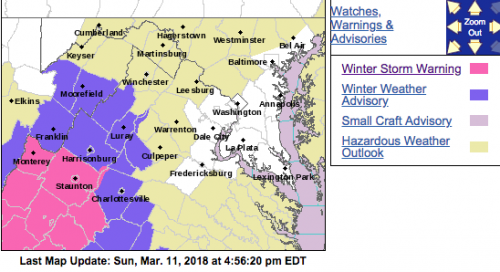 Winter Storm Warnings / Advisories : CANCELED OR EXPIRED FOR MOST AREAS
