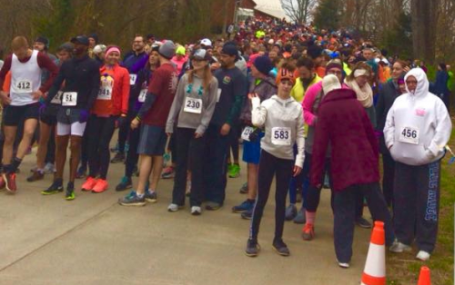 Nelson : Nellysford : Hundreds Turnout For Be Bold 4 Miler In Spite Of Winter Weather
