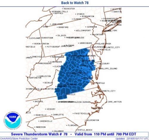 SEVERE THUNDERSTORM WATCH : ( EXPIRED )