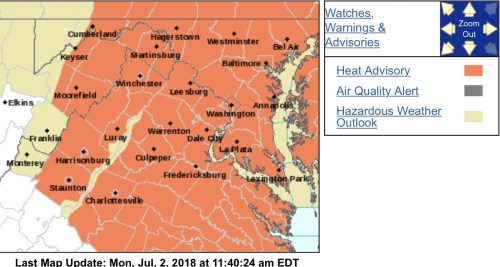 HEAT ADVISORY REMAINS IN EFFECT UNTIL 8 PM EDT THIS EVENING - EXPIRED ...