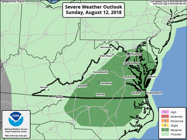 Strong to Severe Storms Possible Sunday Afternoon Across Some Of The Area