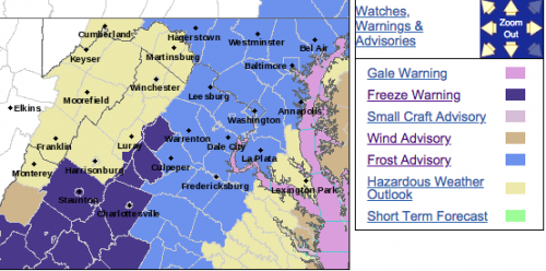 Freeze Warning Overnight Sunday For Parts Of The Blue Ridge