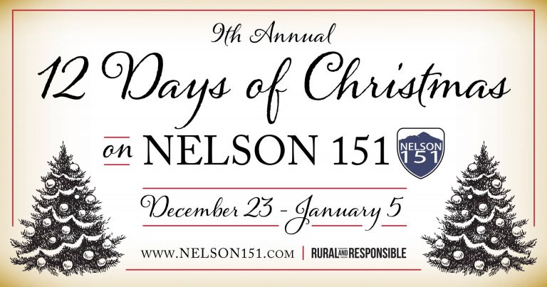 Nelson 151 Twelve Days of Christmas Continues Through Jan 5th 2019
