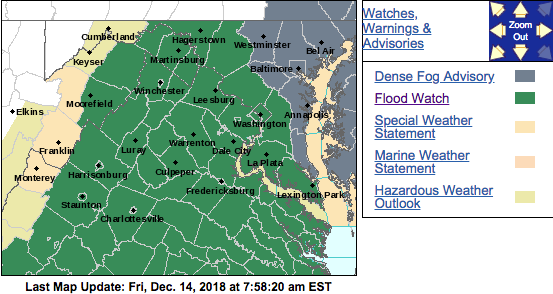 FLOOD WATCH : Friday PM To Saturday PM Across Blue Ridge : Heavy Rains & Snow Melt (Replaced & Updated)