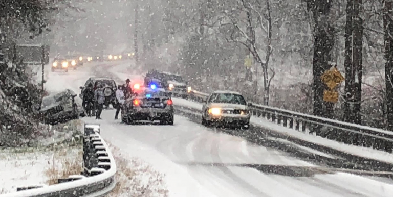 Winter Weather Settles Across The Blue Ridge : Roads Becoming Hazardous : Updated 10:40 AM