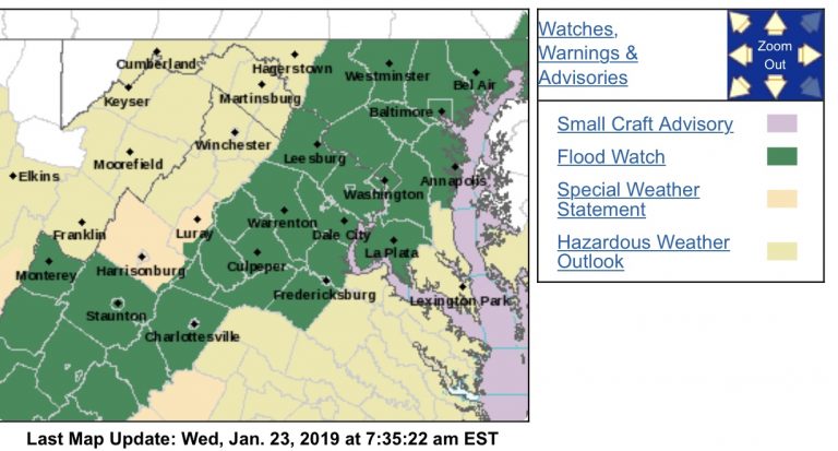FLOOD WATCH : Parts Of Area This Evening Until Thursday Morning