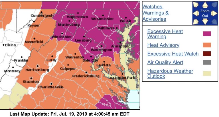 HEAT ADVISORY : 11 AM TO 9 PM Friday : EXCESSIVE HEAT WATCH : This Weekend