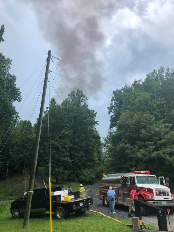 Nelson / Beech Grove Crews Battle Fully Involved House Fire (Video