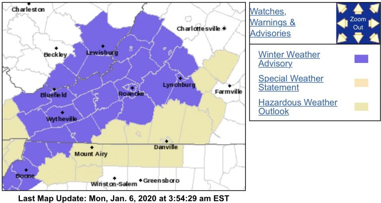 First Winter Weather Advisories Issued For Tuesday – EXPIRED