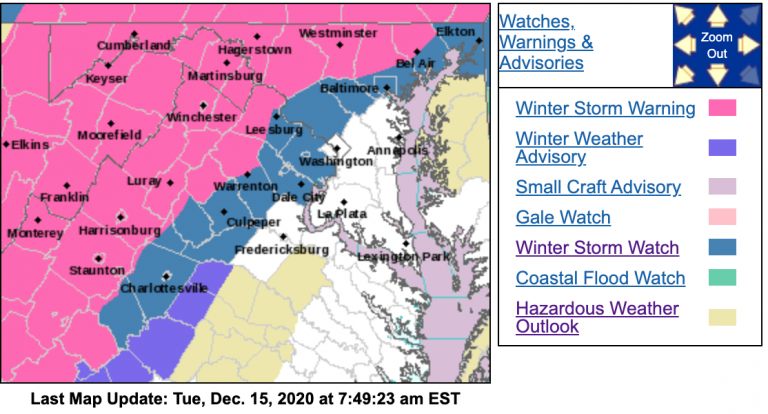 Winter Storm Warnings & Watches Take Effect – EXPIRED