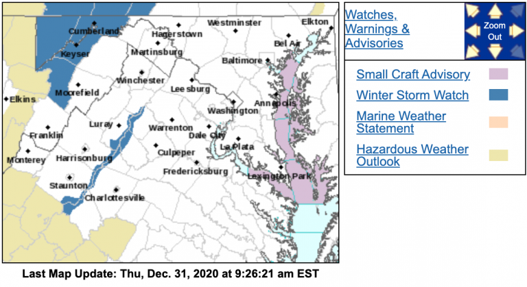 Winter Storm Watch For Higher Elevations On Friday (Includes Wintergreen) Upgraded