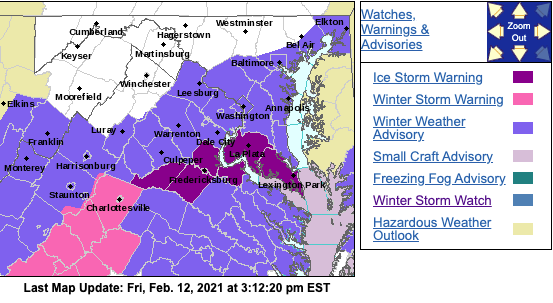 Winter Storm Warnings & Advisories Issued For Portions Of The Blue Ridge EXPIRED