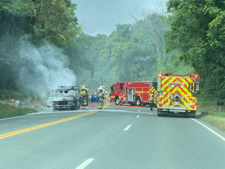 Vehicle Fire Shuts Down Traffic On Route 250 Toward Afton Mountain