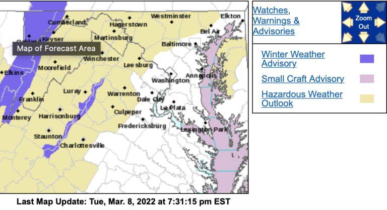 Winter Weather Advisory Begins 1 AM Wednesday For BRP & Skyline (Includes Wintergreen)