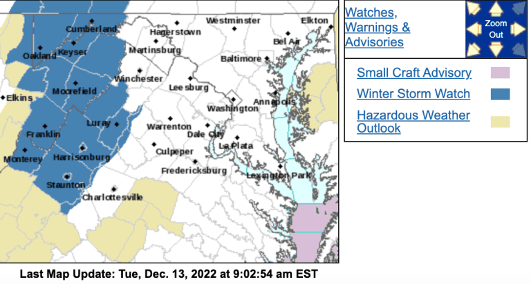 WINTER STORM WATCH : For Areas Along & West of The BRP (Replaced See Latest)